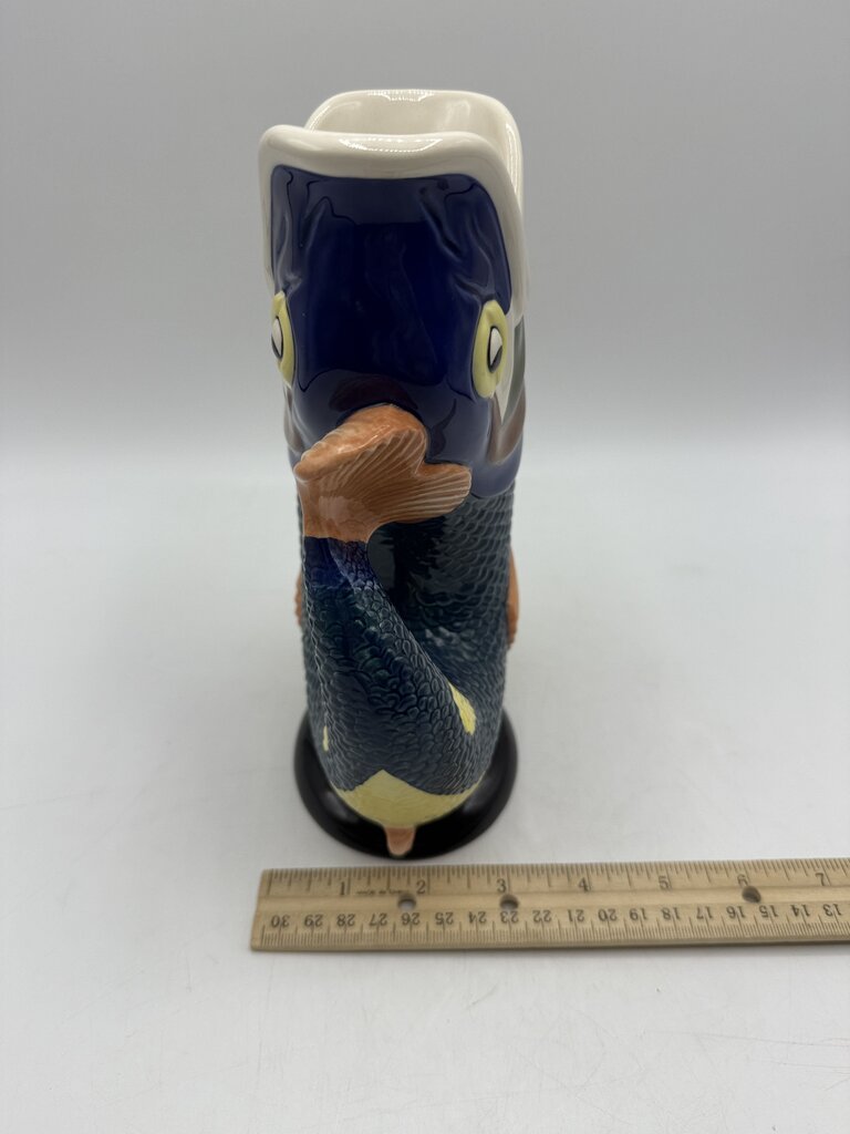 Dartmouth Wade Ceramic Koi Fish Gluggle Jug 8.5” Gurgle Pitcher /rw