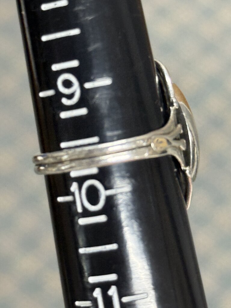 Michigan Fordite Sterling Silver Ring Size 9.5 /ro