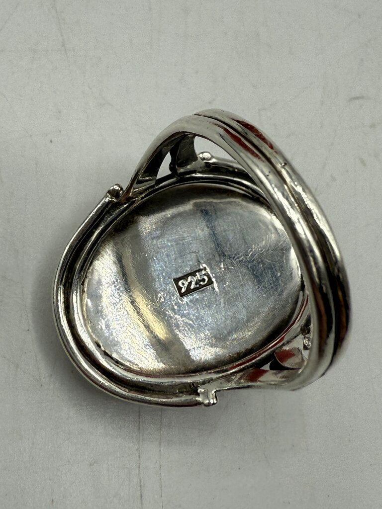 Michigan Fordite Sterling Silver Ring Size 9.5 /ro