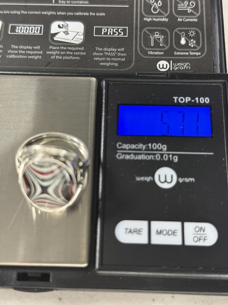 Michigan Fordite Sterling Silver Ring Size 9.5 /ro