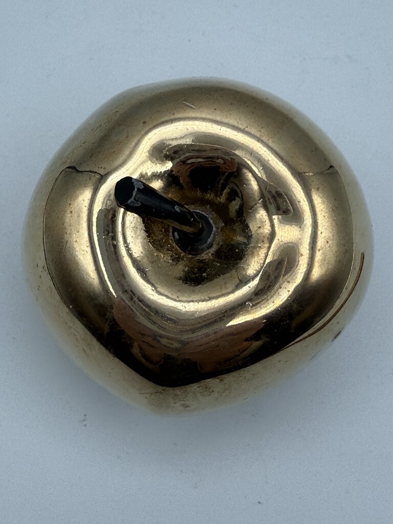 VTG 24 KT Gold Plate Apple Paperweight /ro
