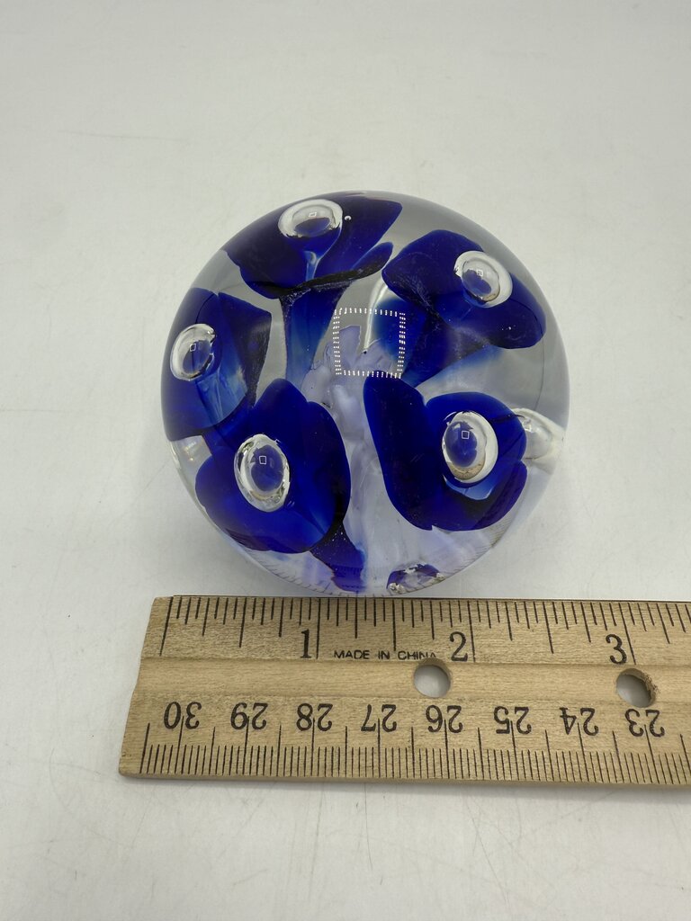 VTG Joe St. Clair Colbalt Blue Trumpet Flower Controlled Bubble /ro