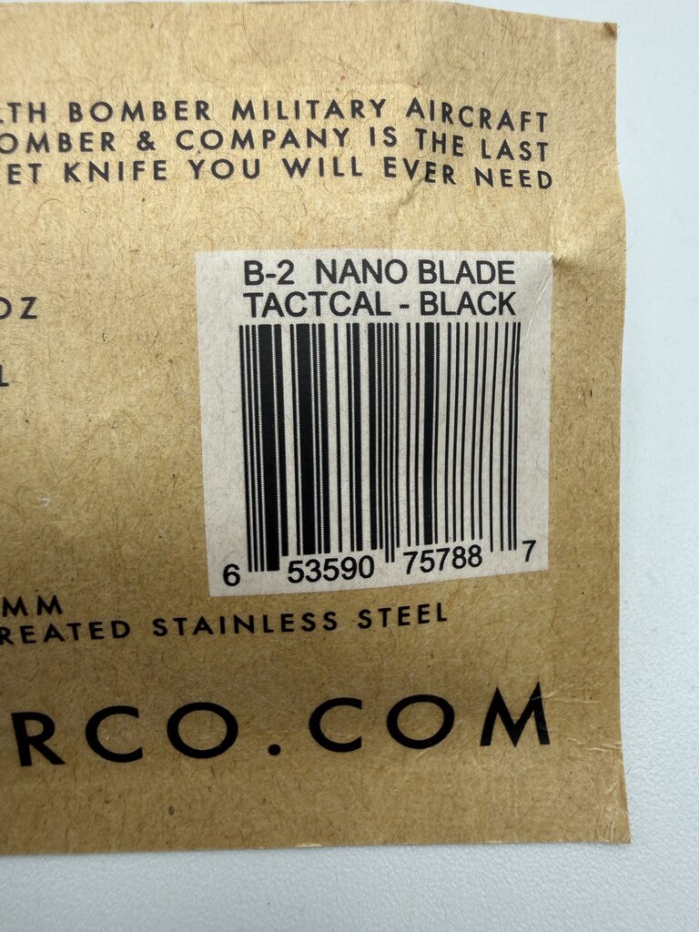 Bomber & Company B-2 Nano Blade Tactical Pocket Knife NEW /ro