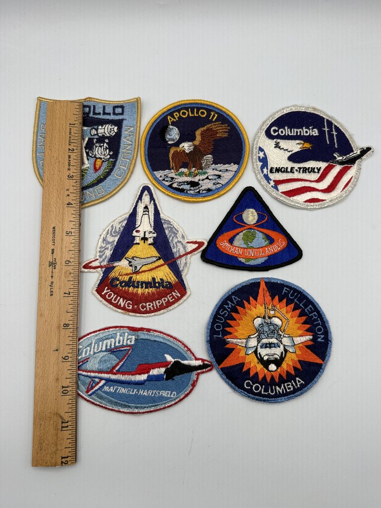 Lot of 7 Vintage NASA Apollo Columbia Embroidered Space Patches /ro