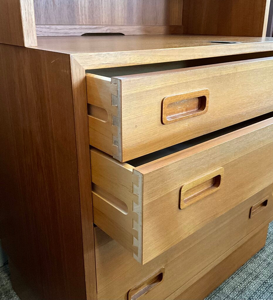 Danish Bookcase w/ Chest