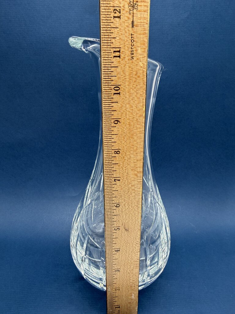 Heavy Cut Crystal Wine or Water Decanter Clear Glass /rw