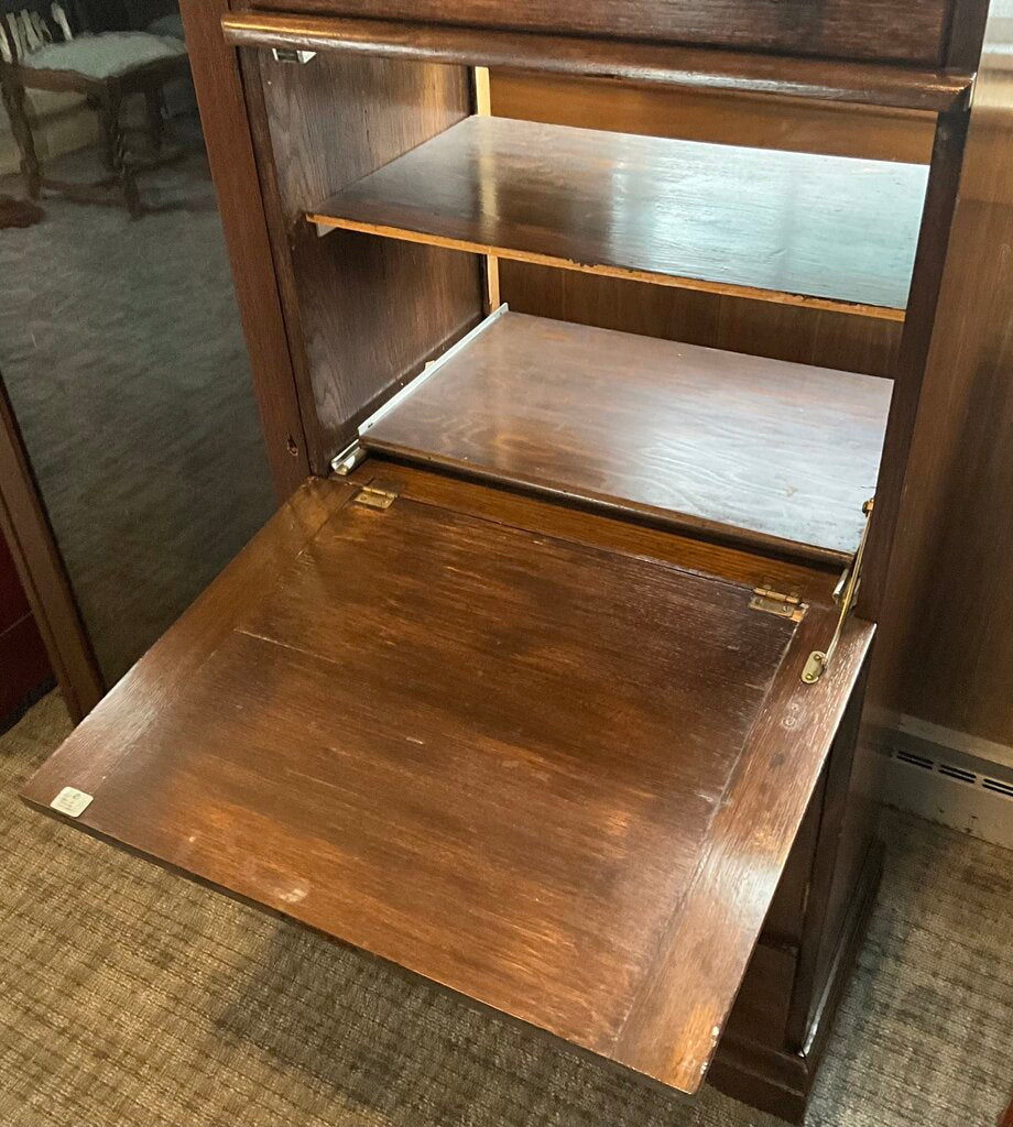 Victorian Styled Display & Secretary Cabinet (As Is)