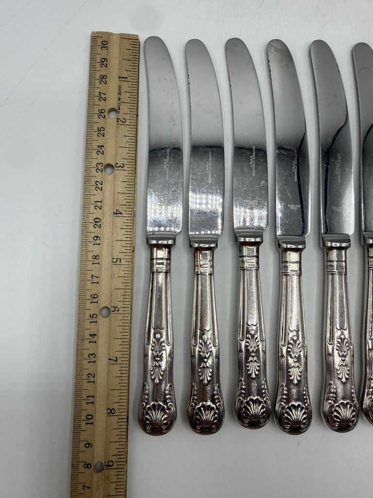 VTG set of 12 Kings Pattern Dessert Knives Sheffield England /rw