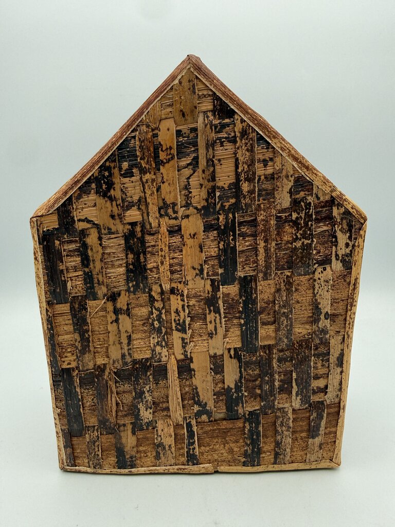 African Banana Fiber Art Nativity Set w/Stable 12 pieces /ro