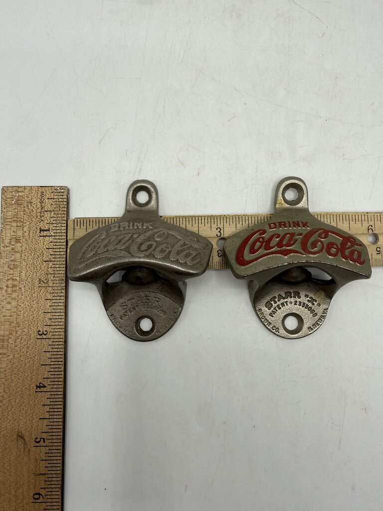 Set of 2 VTG Coca-Cola Starr X Wall Mount Bottle Opener /ro