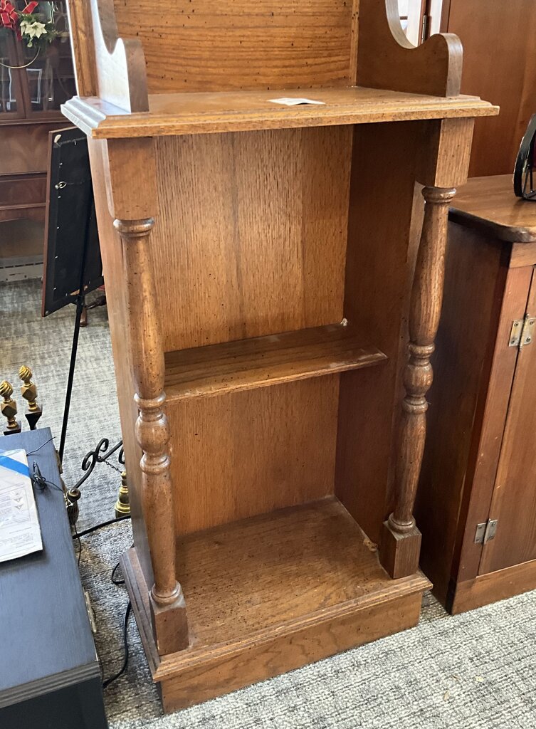 Vintage Walnut Hall Tree w/ Mirror
