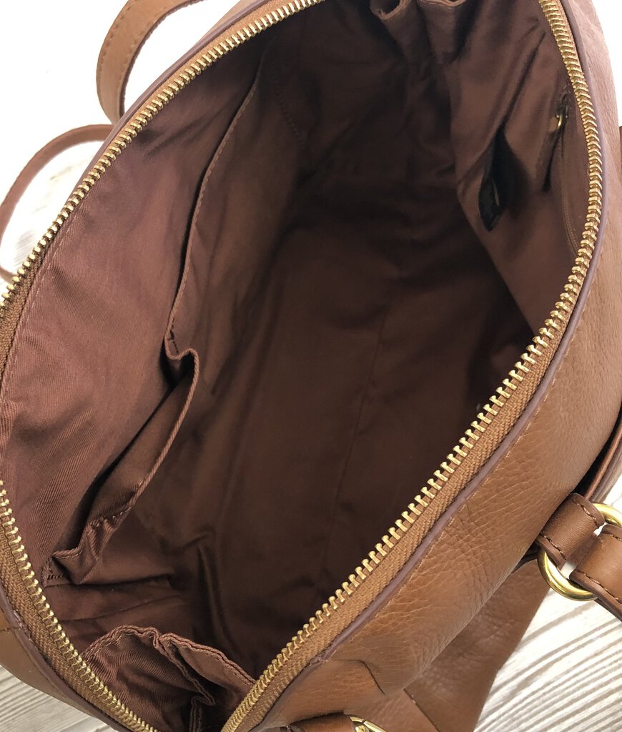 FOSSIL Issue 1954 Leather Satchel/ Crossbody Handbag /b