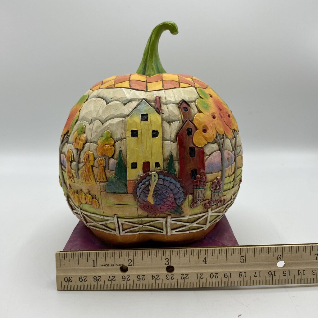 Heartwood Creek Jim Shore "Count Your Blessings" Pumpkin /bh