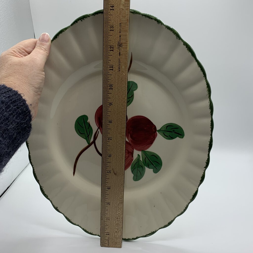 Vintage Blue Ridge Southern Potteries “Apple Trio” 13” Serving Platter /hg