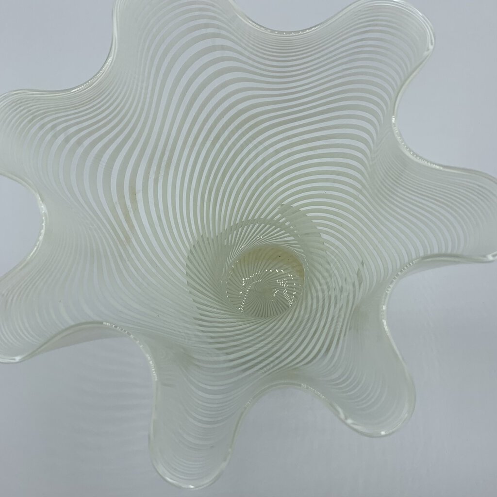 Mid-Century Fratelli Toso “A Canne” Murano Art Glass Vase /hg