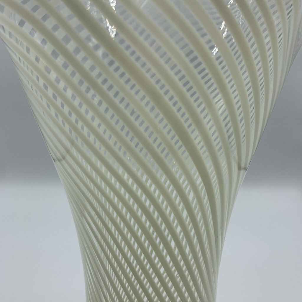 Mid-Century Fratelli Toso “A Canne” Murano Art Glass Vase /hg