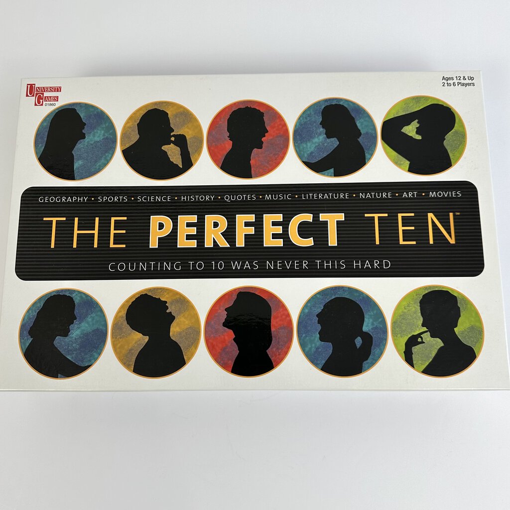 The Perfect Ten By University Games Trivia Board Game Complete 2003 /cb