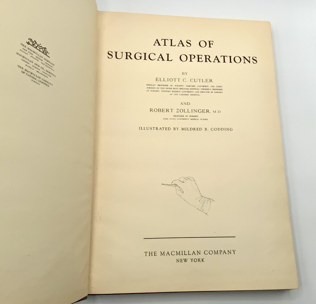 Ah/ Atlas of Surgical Operations by Elliott C. Cutler 1939