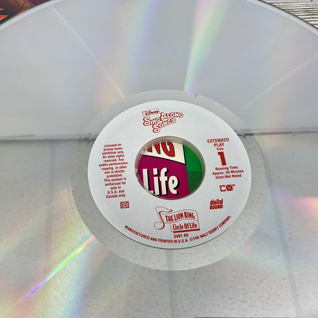 Ah/ Disney Sing Along Songs The Lion King Circle of Life Laserdisc