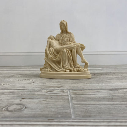 Vintage Stone Composite Pieta Sculpture; Mother of Christ Figurine /bh