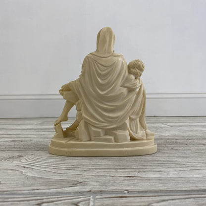 Vintage Stone Composite Pieta Sculpture; Mother of Christ Figurine /bh