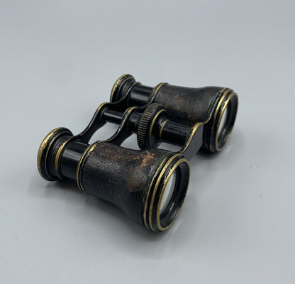 French Leather and Brass Opera Glasses by Lemaire Fabt, Paris c.1880 /hg