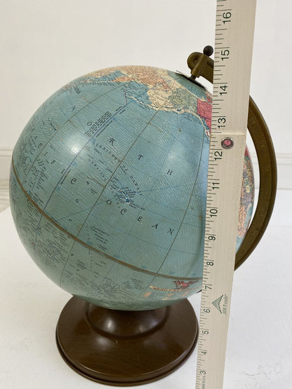 Replogle 12 inch Precision Globe Metal Raised Wood Grain Base /r