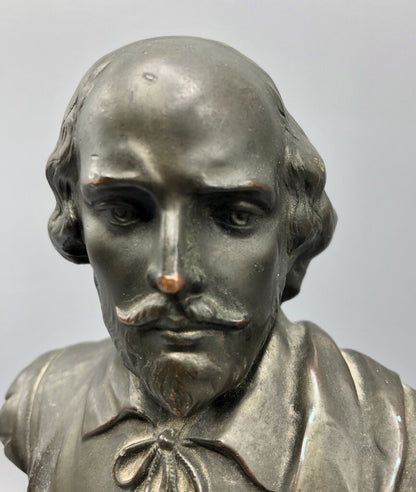 Small Cast Bronze William Shakespeare Bust Sculpture /b