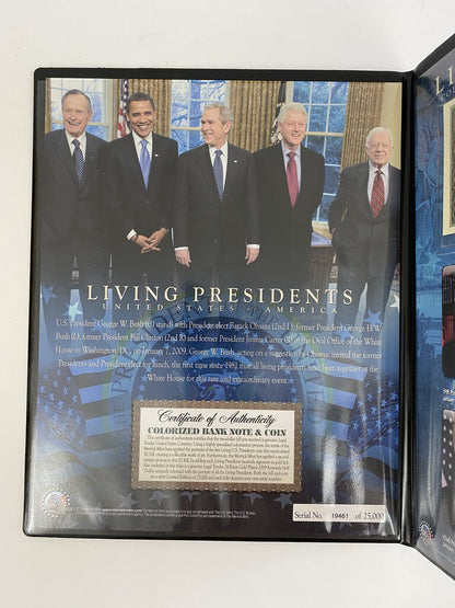 Merrick Mint Limited Edition Living Presidents Colorized U.S. $2 Bill & Coin COA /ro