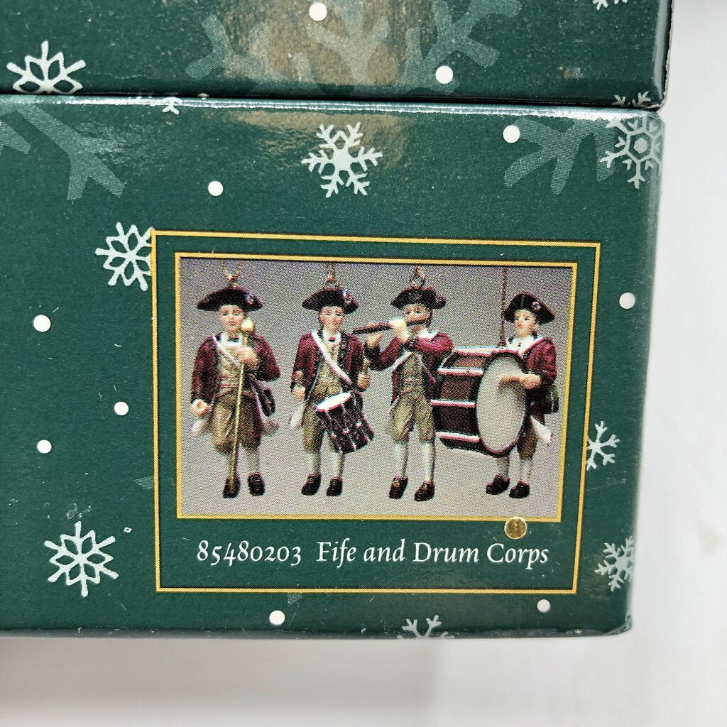 Lang Ornament Set of 4 Colonial Williamsburg Fife & Drum Corps /b