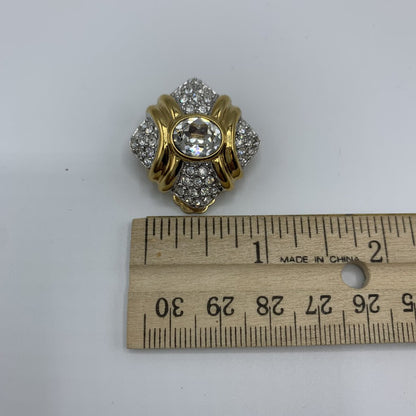 Vintage Jacobson’s Pavé Rhinestone Clip-on Earrings /hg