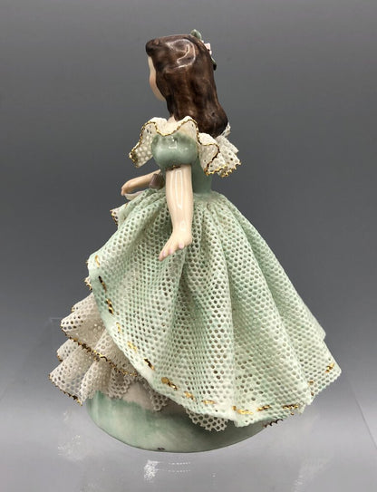 Vtg Lee Wollard “Sandra” 196A Dresden Lace Figurine /b