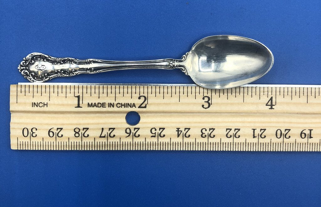 Antique R Wallace & Sons Sterling Demitasse Spoon Monogramed /b