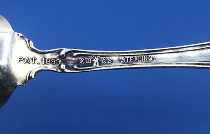 Antique R Wallace & Sons Sterling Demitasse Spoon Monogramed /b