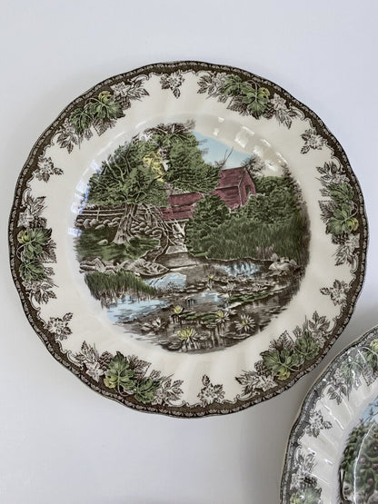 Johnson Bros. Friendly Village pattern 10.5” Dinner Plates Set of 5 Excellent! /rb