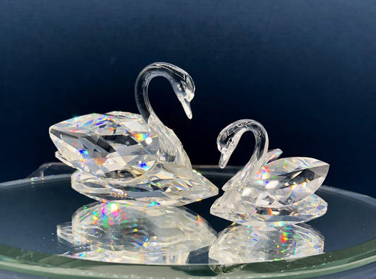 Swarovski Crystal Swan Set of 2 /b