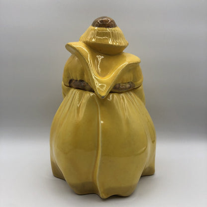 Vintage Red Wing Yellow Friar Tuck Cookie Jar /b