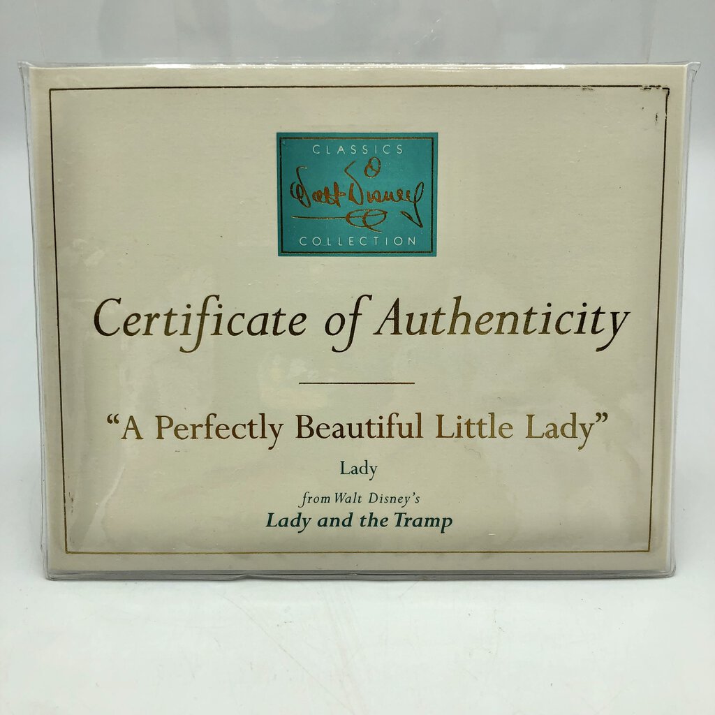 Disney WDCC LADY “A Perfectly Beautiful Little Lady” 1999 Sculpture w/ COA /b