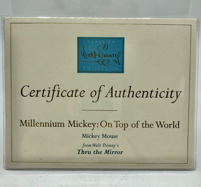 Disney WDCC “Millennium Mickey: On Top of the World” Collectible Figurine /b