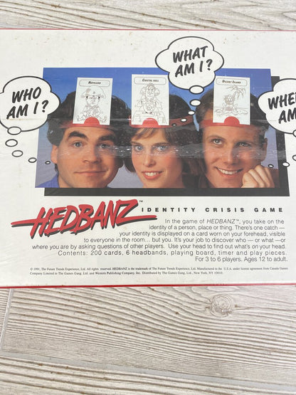 Vintage Hedbanz Identity Crisis Game 1991 New in Box /rw