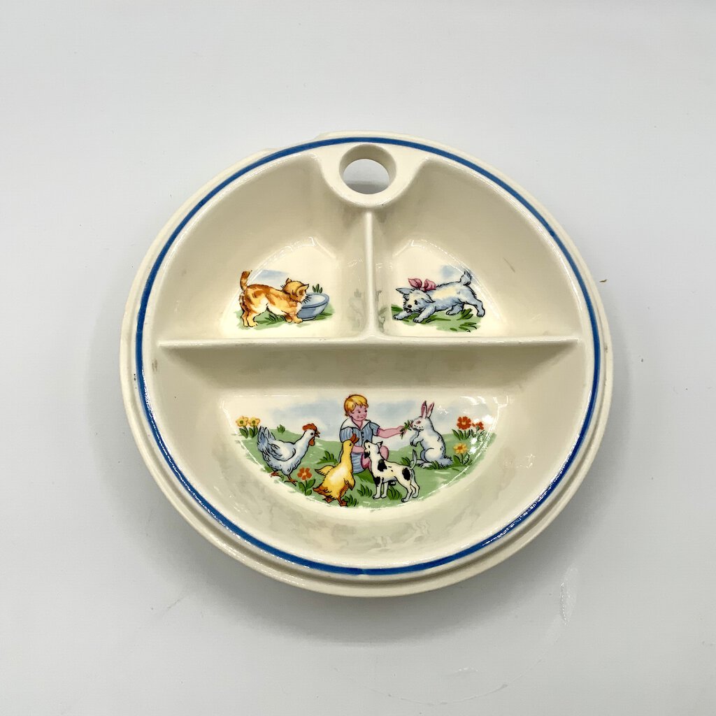 Vintage Baby Food Warming Dish /ah