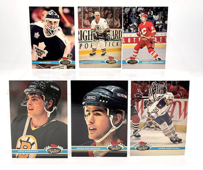 Lot of 199ea 1991 Topps Stadium Club Hockey Trading Cards and 3 Checklist Cards /ah