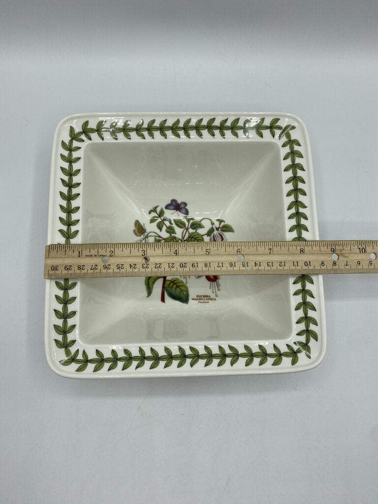 Portmeirion Botanic Garden 8” Square Salad Serving Bowl /rb