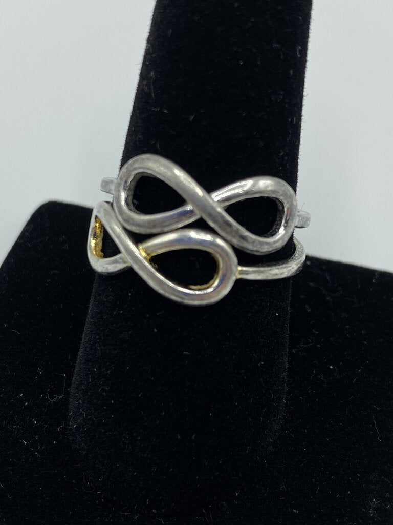 2 - Sterling Silver 4 grams Infinity Ring size 9 /ro