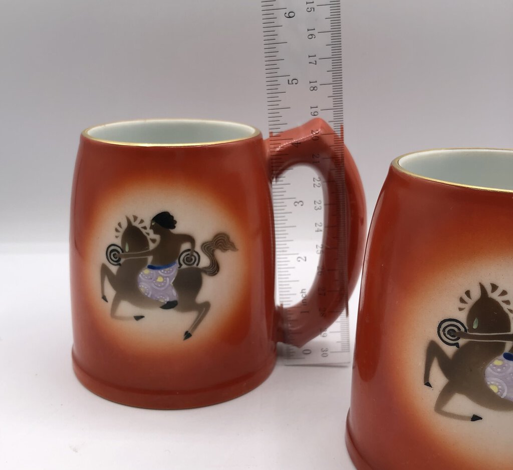 Unique Fukagama Arita Ware Porcelain Mug Set of 2 /b