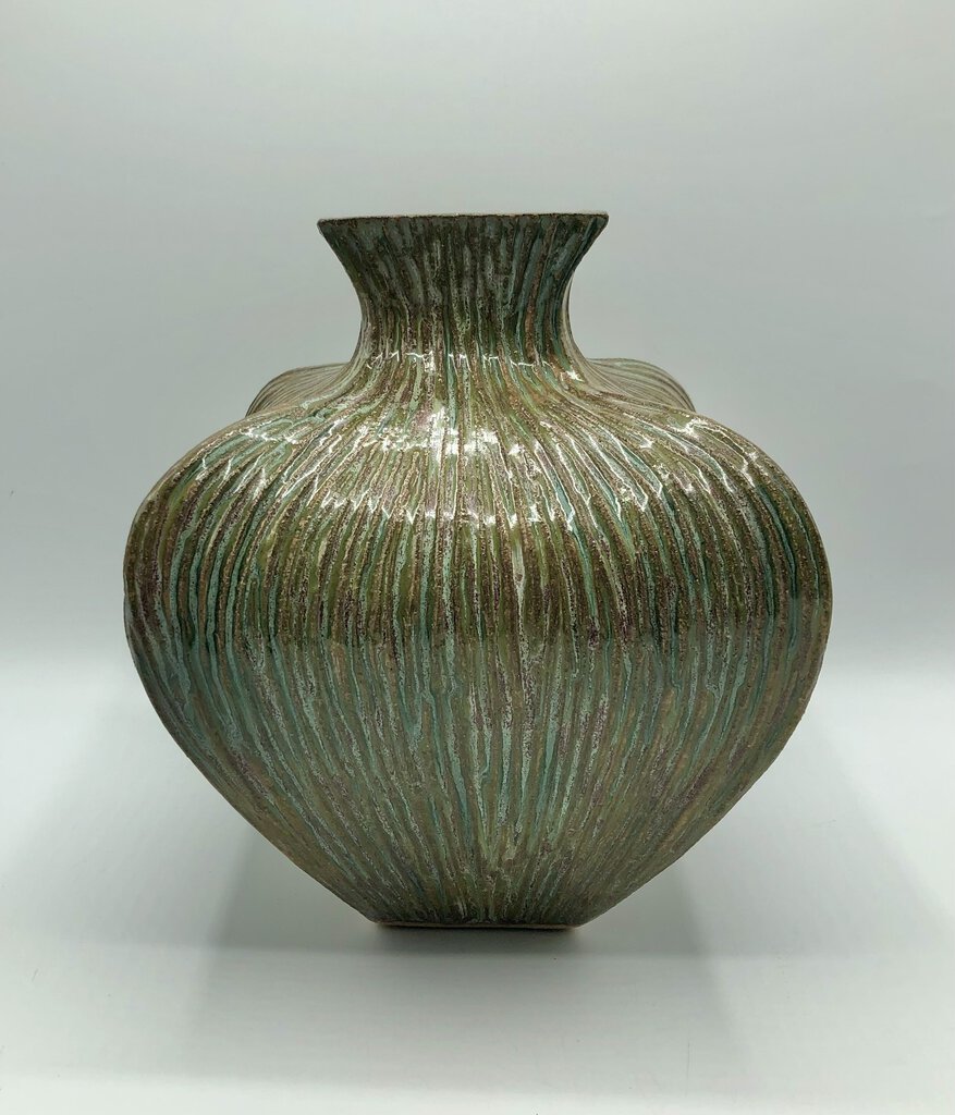 Bradley Patterson Pottery Vase / Grand Haven Michigan Artist /b