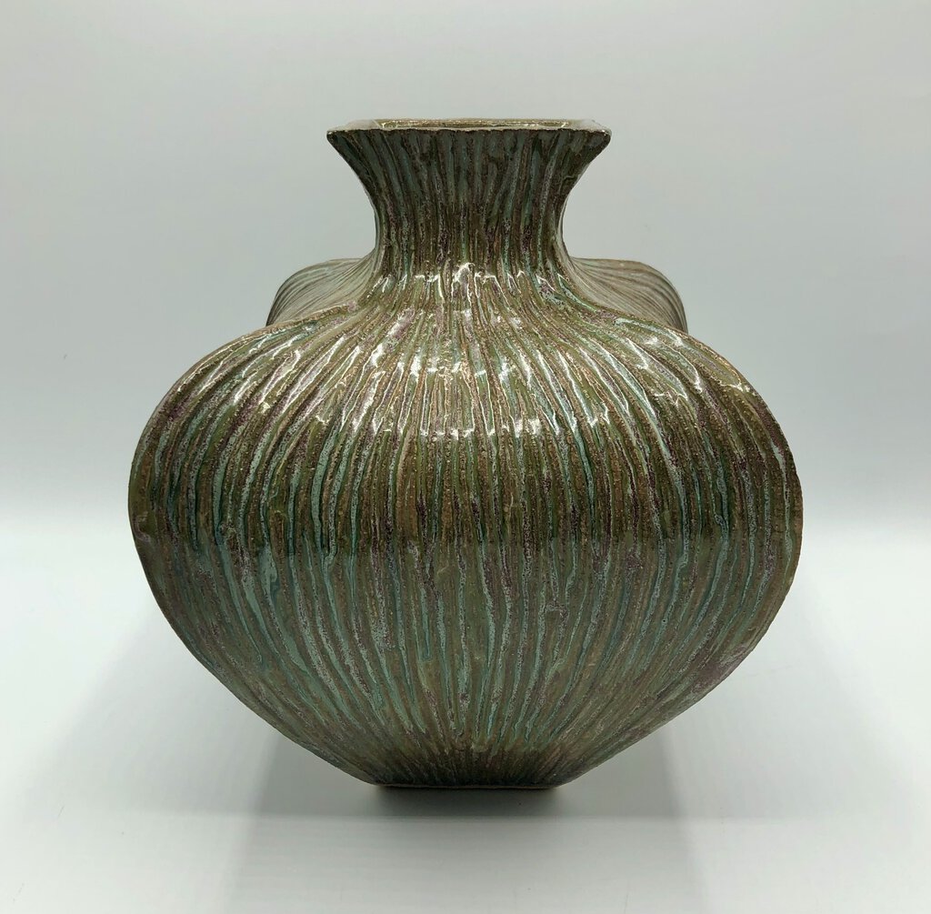 Bradley Patterson Pottery Vase / Grand Haven Michigan Artist /b