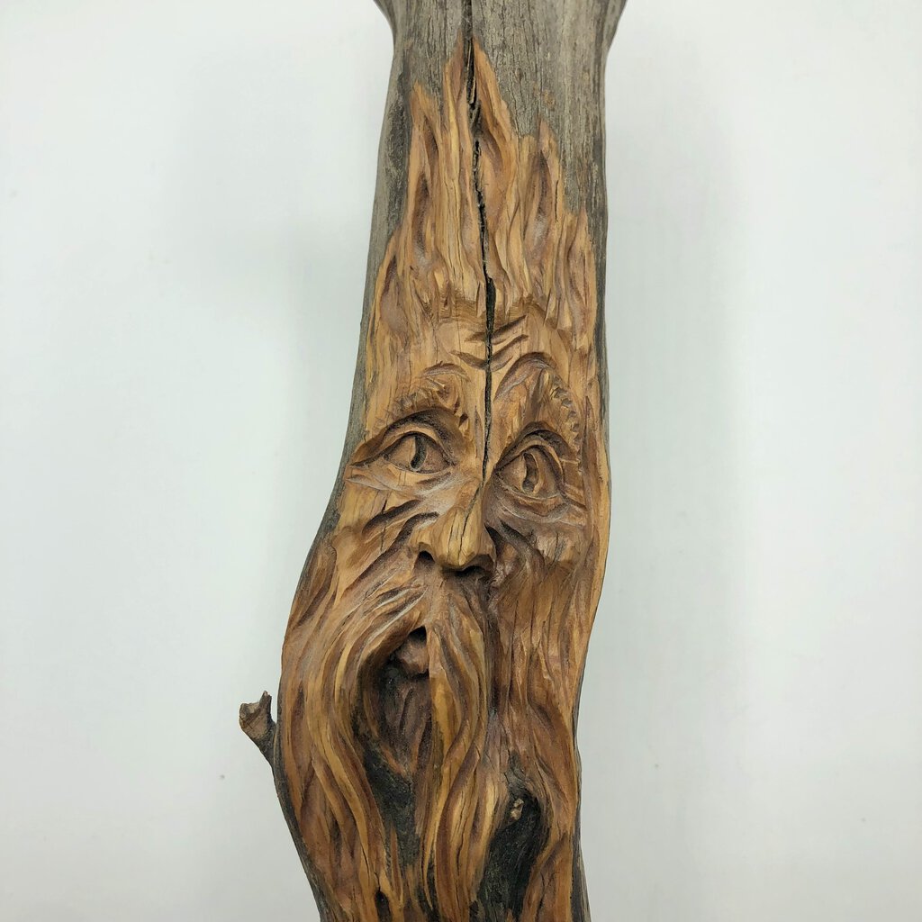 Woodland Spirit Carving Spirit Face Hand Carved by Joseph /b