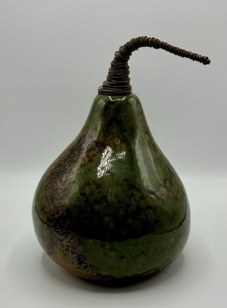 Pier 1 Ceramic Pear w/ Wire Stem /j