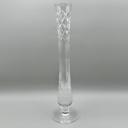 Vintage Royal Brierley Cut Crystal 10 3/8 Inch Bud/Stem Flower Vase /cb